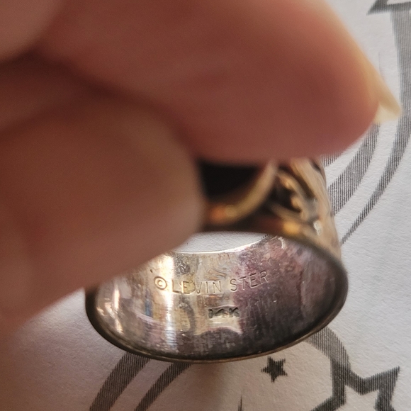 Ed Levin Lapis Cigar Band Ring - Picture 5 of 5